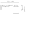 Liam modern design corner sofa