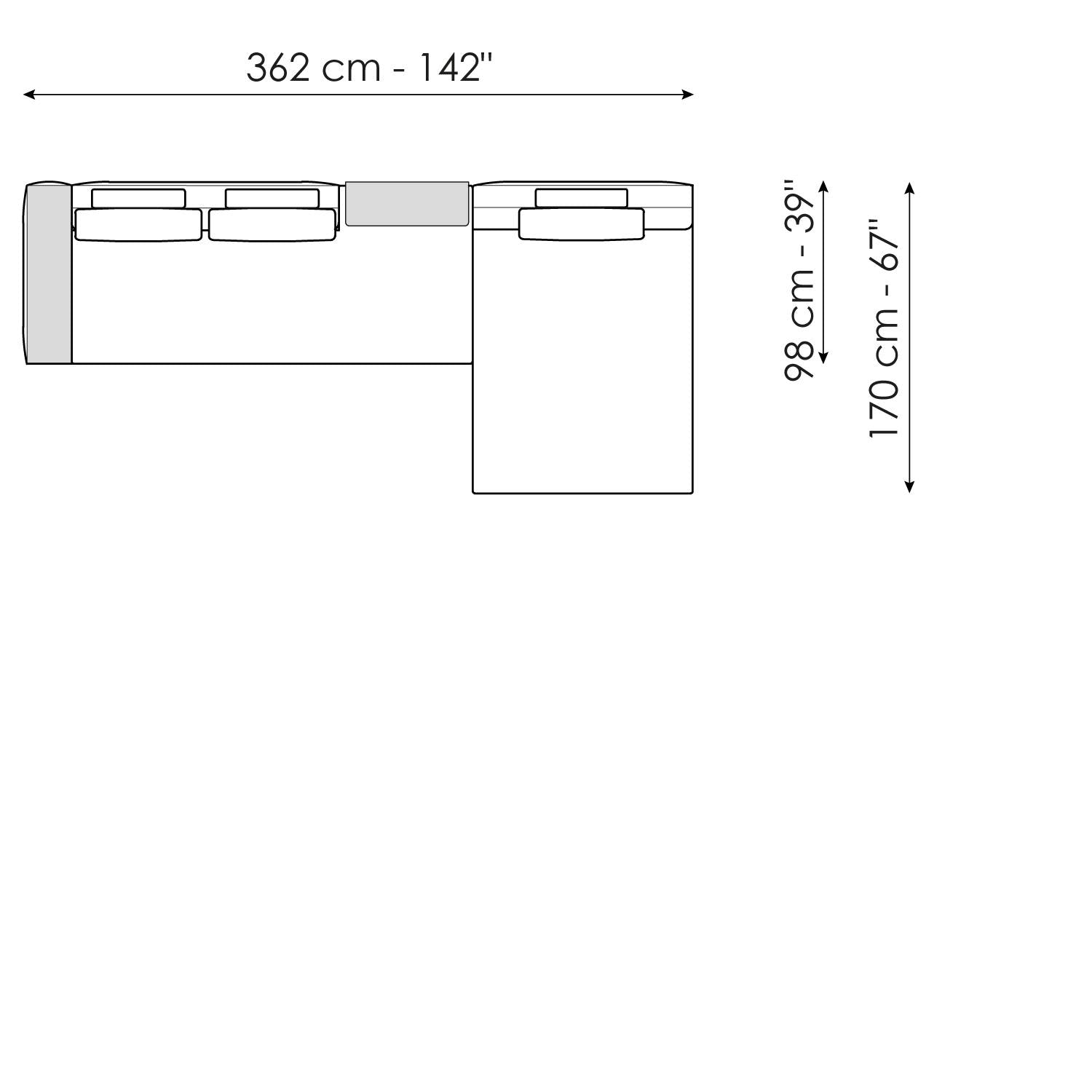 Liam modern design corner sofa
