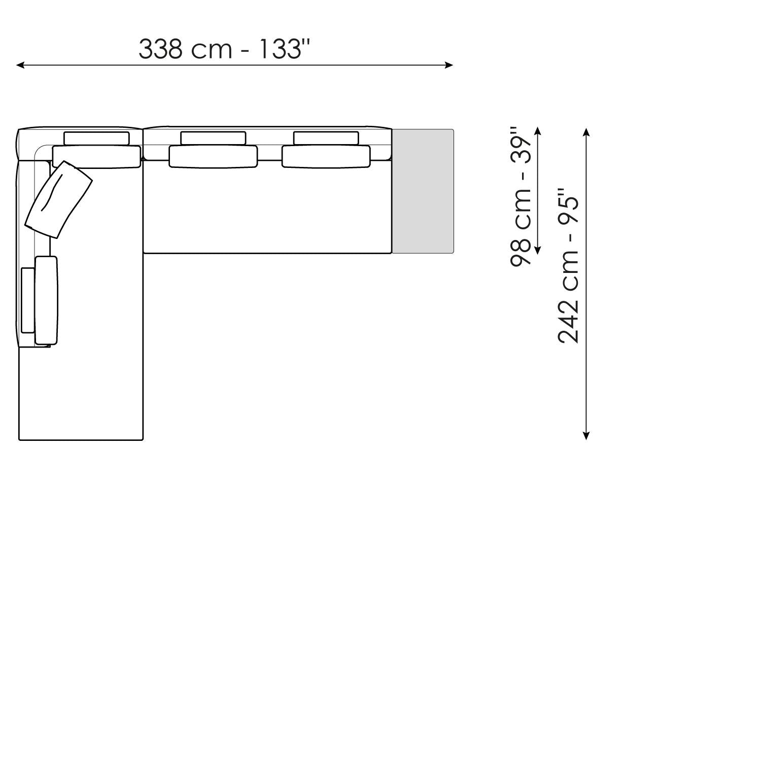 Liam modern design corner sofa