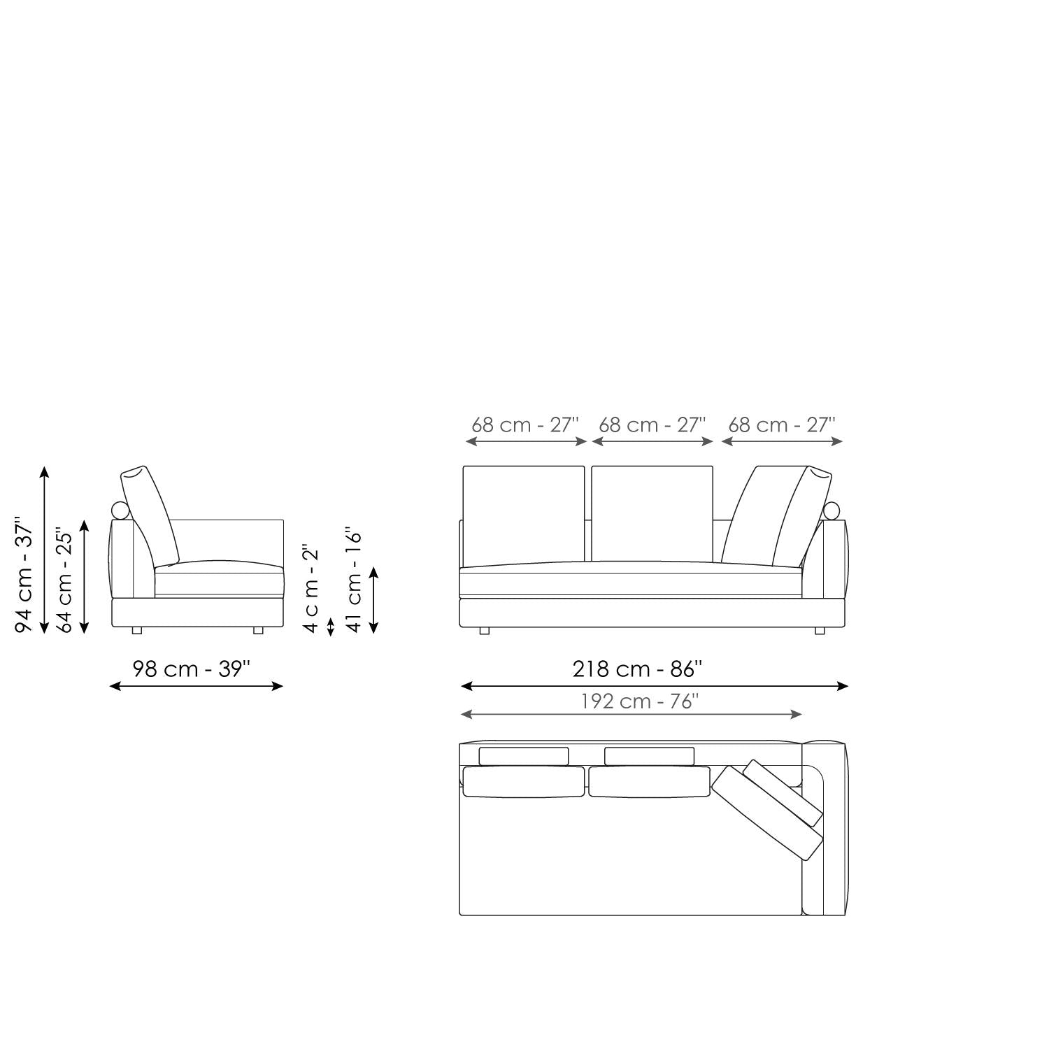 Liam modern design corner sofa